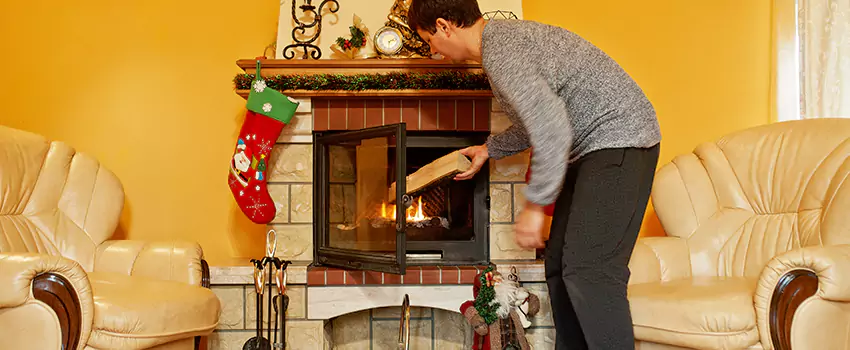 Rusted Metal Fireplace Restoration in Calexico, California